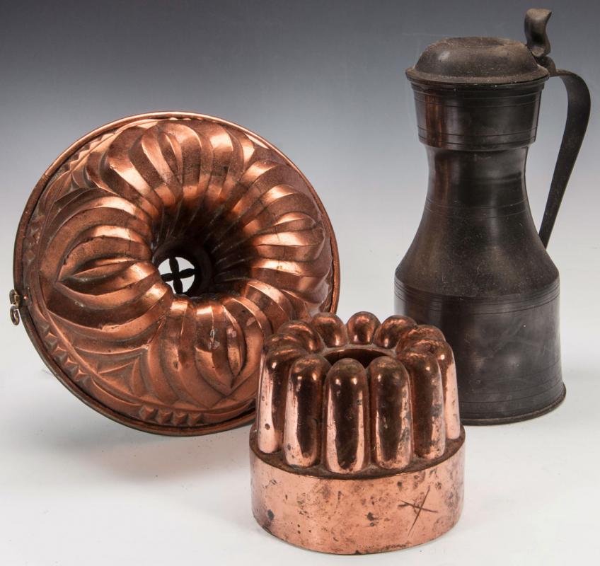 18TH AND 19TH CENTURY PEWTER AND COPPER WARES